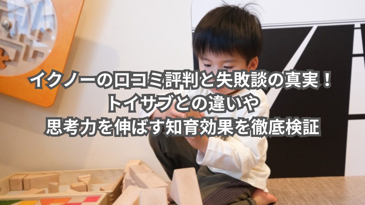 イクノーの口コミ評判とトイサブとの違いを検証。思考力を育む知育玩具のイメージ