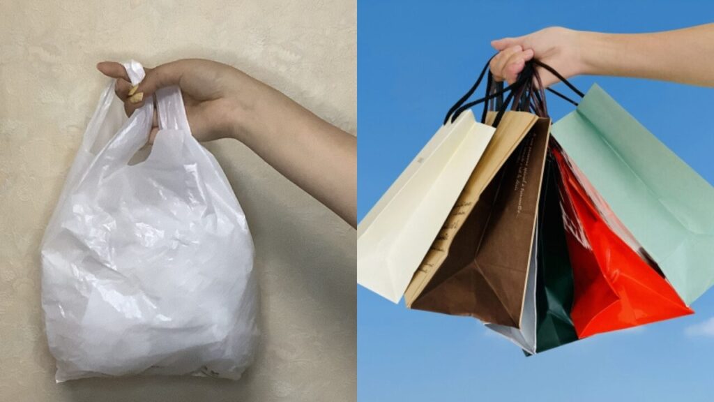 ホワイトデーのお返しでがっかりされるコンビニのレジ袋と喜ばれる百貨店のショッパー（紙袋）の比較