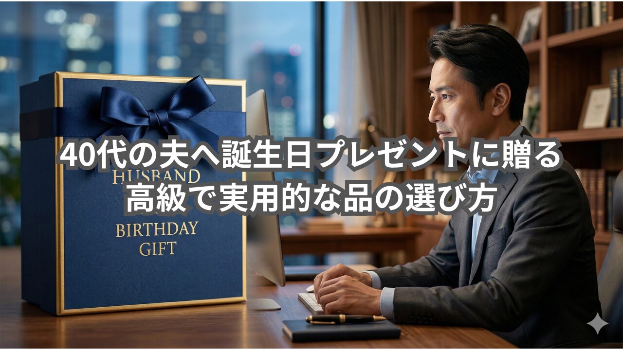 40代の男性に贈る高級な誕生日プレゼントのイメージ画像
